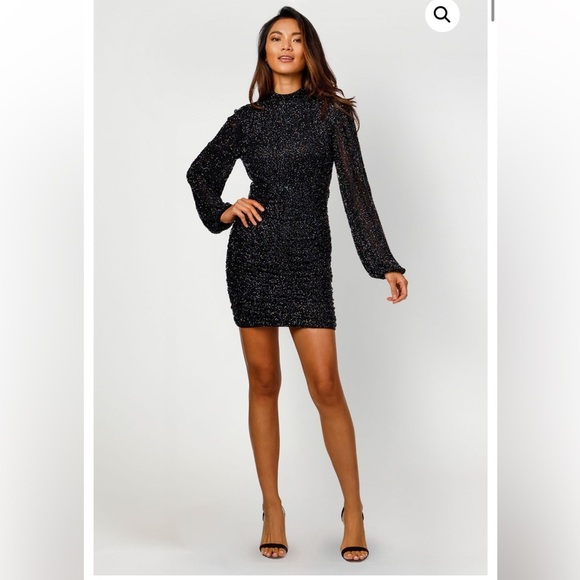 NWOT Jay Godfrey Farre Hand Beaded Mini Dress - size 4 - Picture 1 of 12